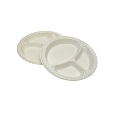 Asorty 3 Bölmeli Plastik Tabak 26 cm - 