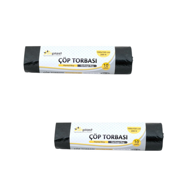 Atiplast Hantal Boy Siyah Çöp Torbası 100x150 cm (600gr) - Atiplast