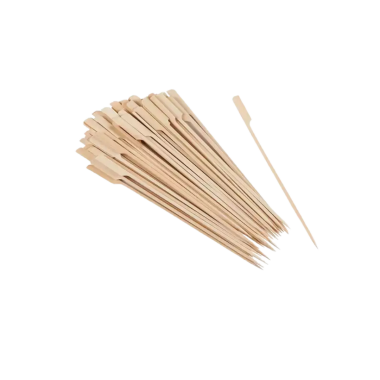 Bambu 20 cm Yassı Çöp Şiş - 