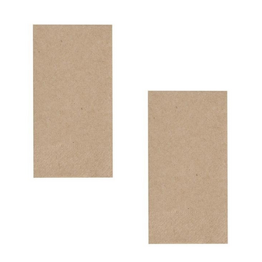 Çift Katlı 33x33cm Garson Katlama Kraft Peçete - 