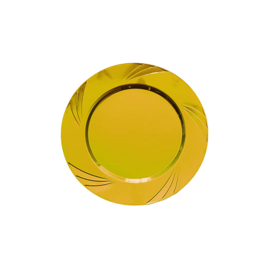 Gold Mika Parti Tabağı 26 cm - Afili Parti