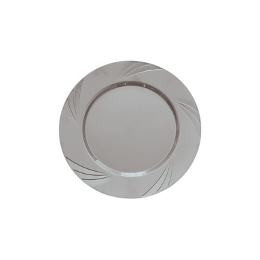 Gümüş Mika Parti Tabağı 26 cm - Afili Parti