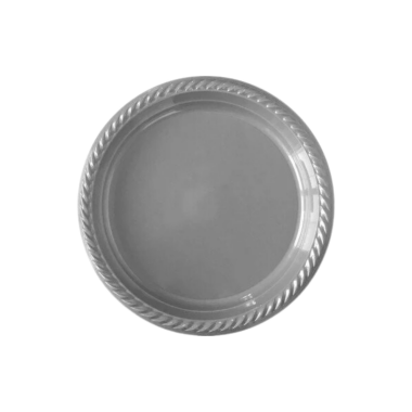 Gümüş Plastik Tabak - 