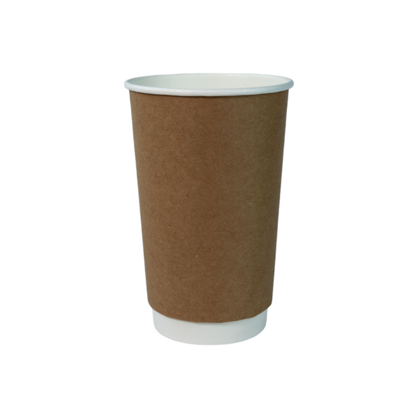 Karton Bardak Kraft 16 oz Double Wall - 1