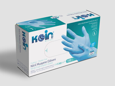 KoinSmh L Beden Mavi Nitril Eldiven - KoinSmh
