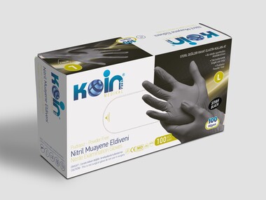 KoinSmh L Beden Siyah Nitril Eldiven - KoinSmh