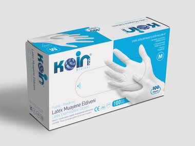 KoinSmh Latex Pudralı M Beden Muayene Eldiveni - KoinSmh