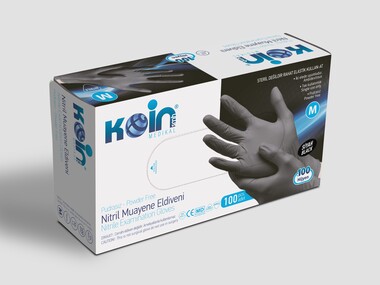 KoinSmh M Beden Siyah Nitril Eldiven - KoinSmh