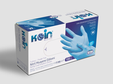 KoinSmh M Beden Mavi Nitril Eldiven - KoinSmh