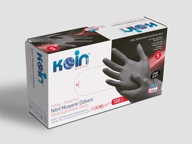 Koinsmh S Beden Siyah Nitril Eldiven - KoinSmh