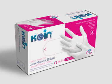 Koinsmh S Beden Pudrasız Lateks Muayene Eldiveni - KoinSmh