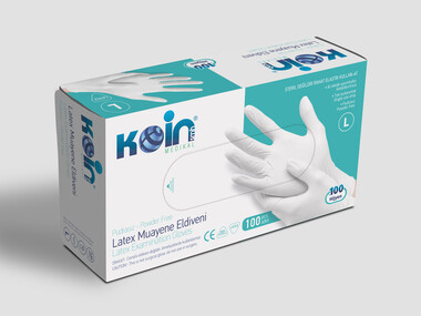 Koinsmh Pudrasız Lateks L Beden Muayene Eldiveni - KoinSmh