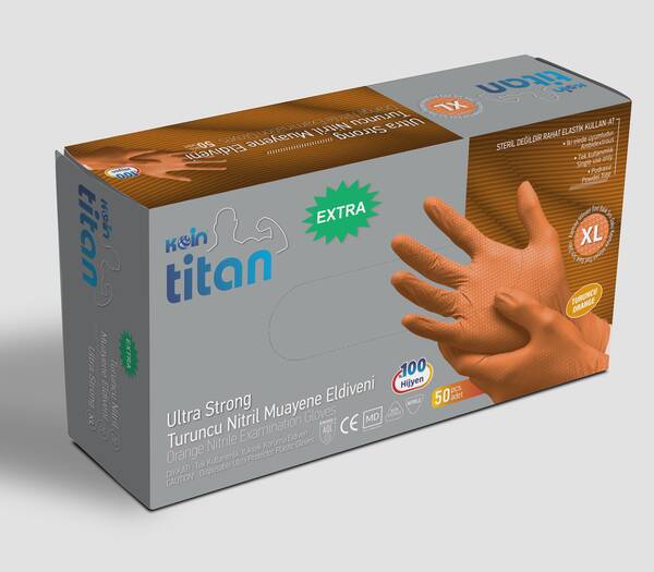 KoinSmh Titan XL Beden Ekstra Turuncu Eldiven - 1