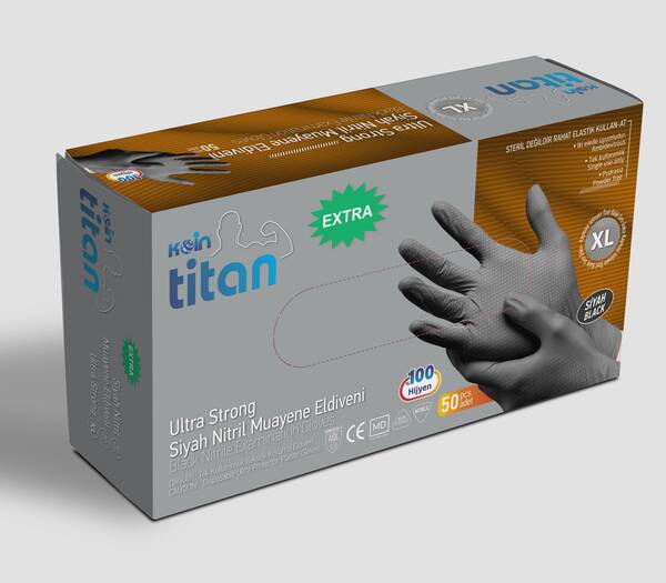 KoinSmh Titan XL Beden Ekstra Siyah Eldiven - 1