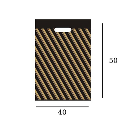 Naksan No:4 (40x50) Takviyeli Siyah Diagonal Poşet - 2