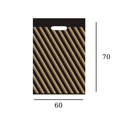 Naksan No:6 (60x70) Takviyeli Siyah Diagonal Poşet - 2