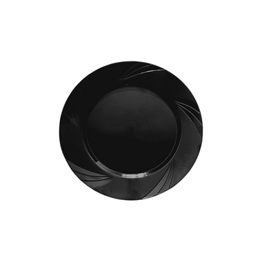 Siyah Mika Parti Tabağı 26 cm - Afili Parti